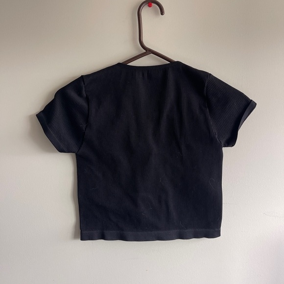 Harlow Black Ribbed Women's Top Large - Picture 2 of 2